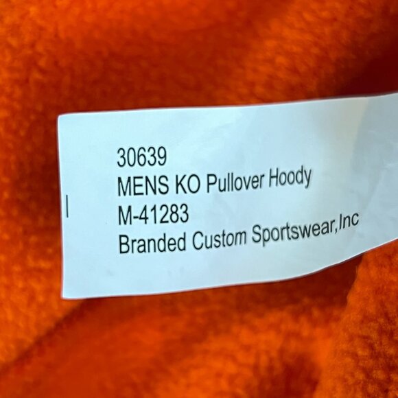 Nike Mens XL Therma-Fit Orange Pullover Hoodie Pockets Draw String Fleece Lined - Picture 5 of 11